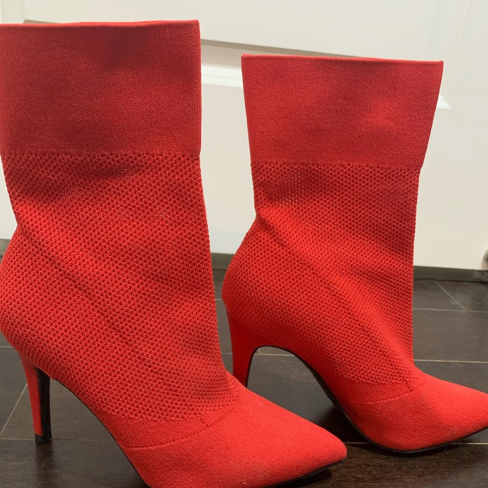 Red Heeled Sock Boots